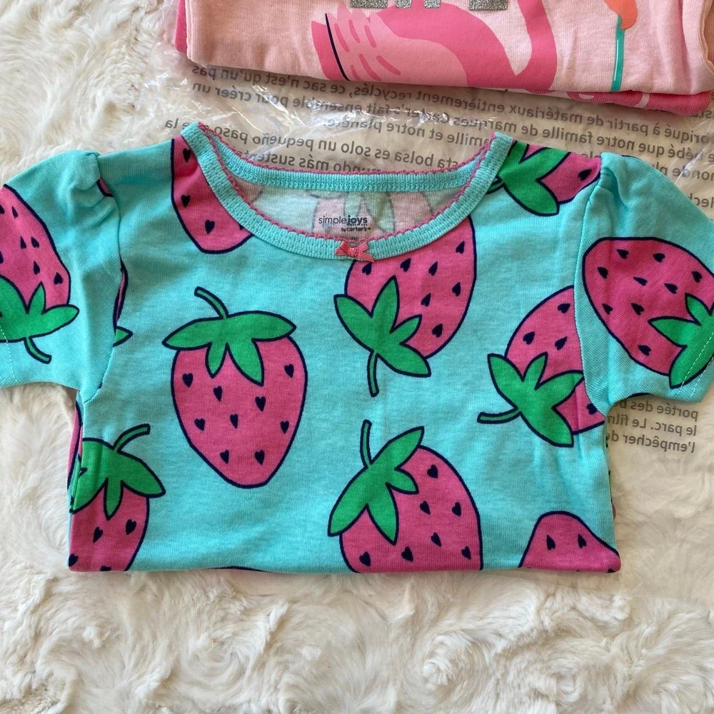 Simple Joys by‎ Carter's Girls 6-Piece Snug Fit Cotton Pajama Set Size 2T Lounge